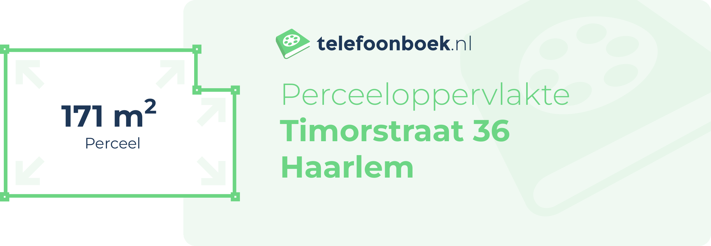 Perceeloppervlakte Timorstraat 36 Haarlem