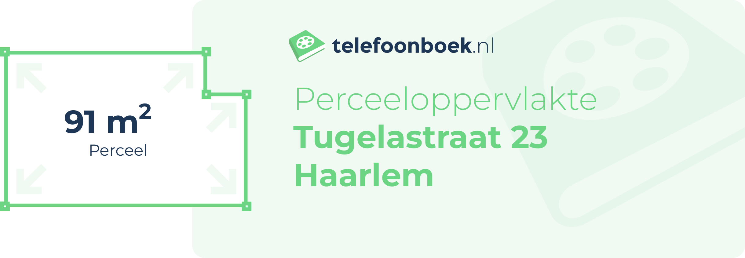 Perceeloppervlakte Tugelastraat 23 Haarlem