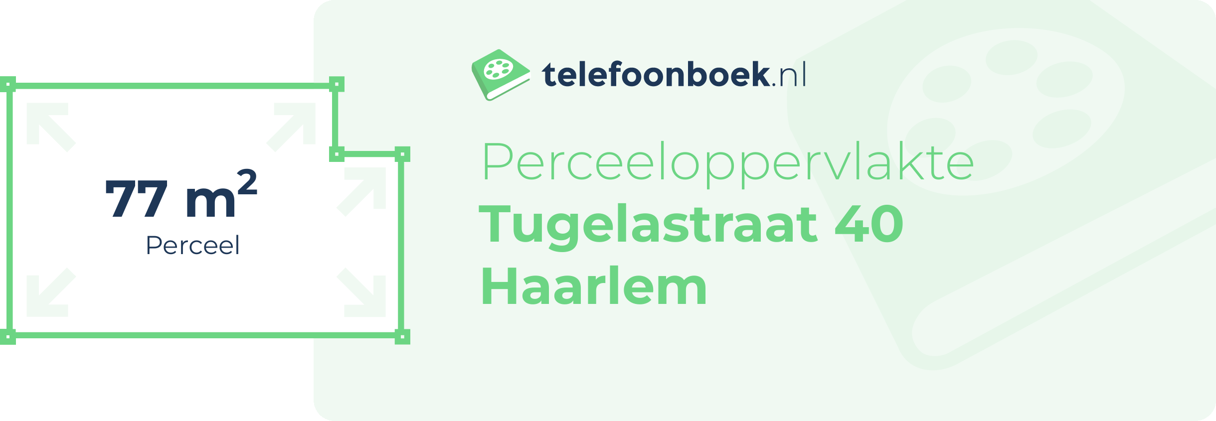 Perceeloppervlakte Tugelastraat 40 Haarlem