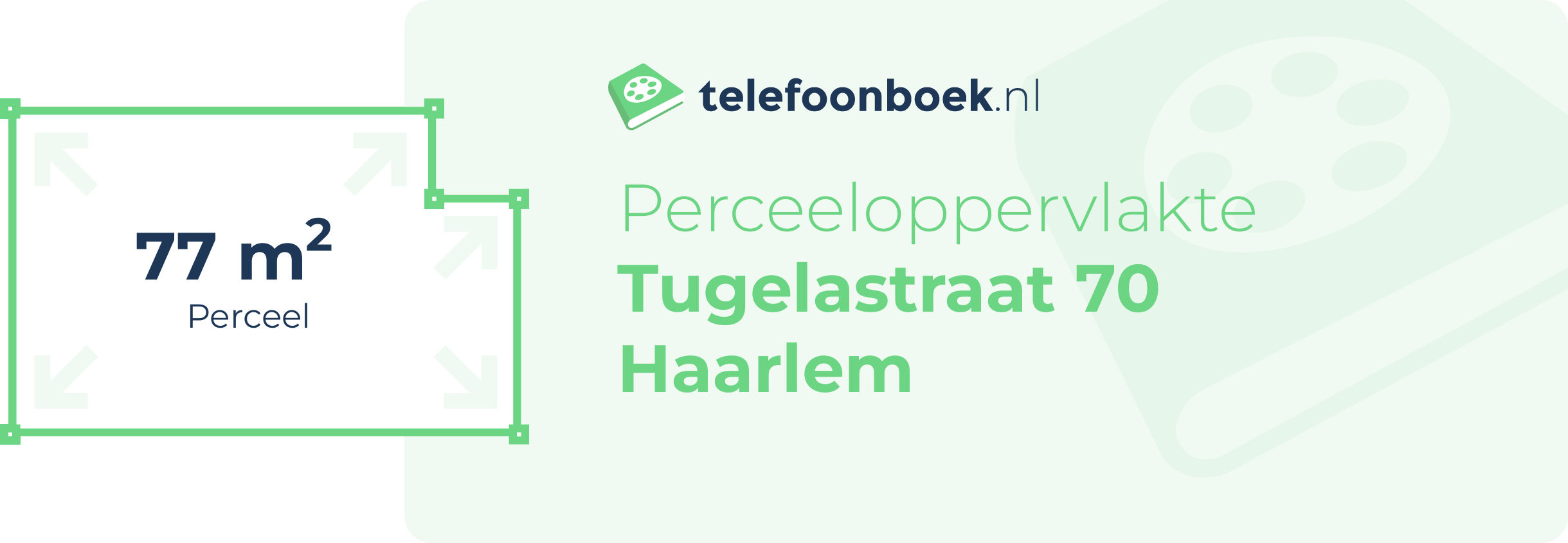 Perceeloppervlakte Tugelastraat 70 Haarlem