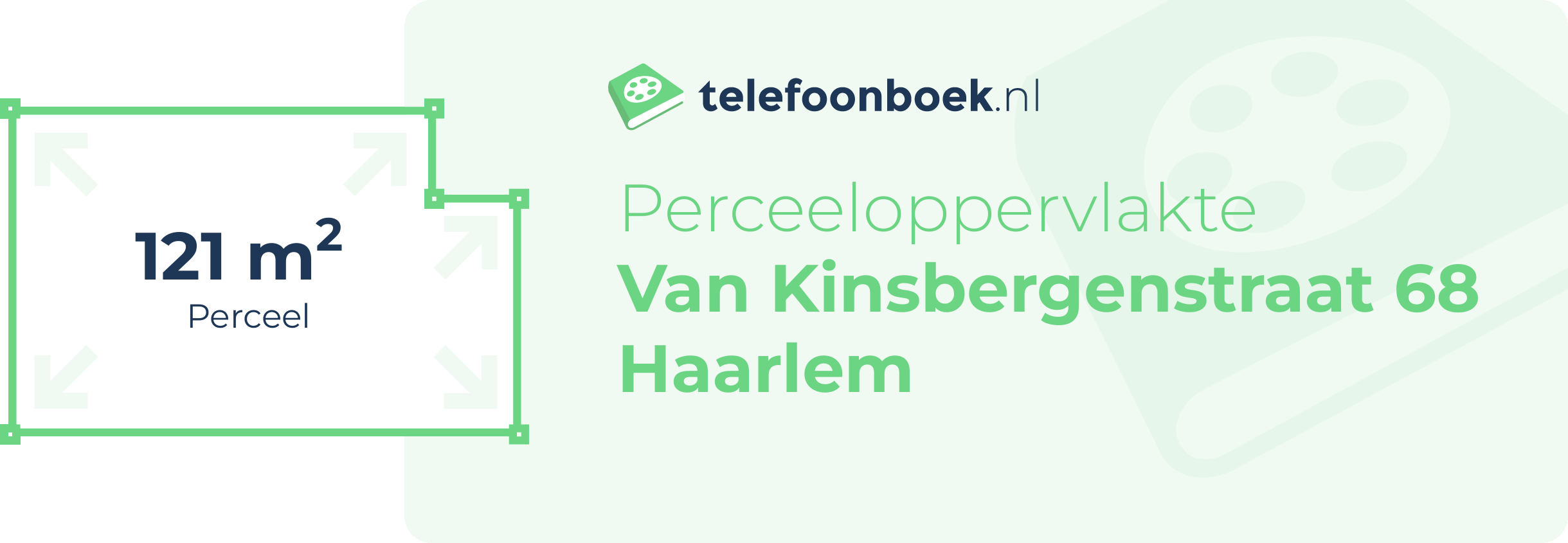 Perceeloppervlakte Van Kinsbergenstraat 68 Haarlem