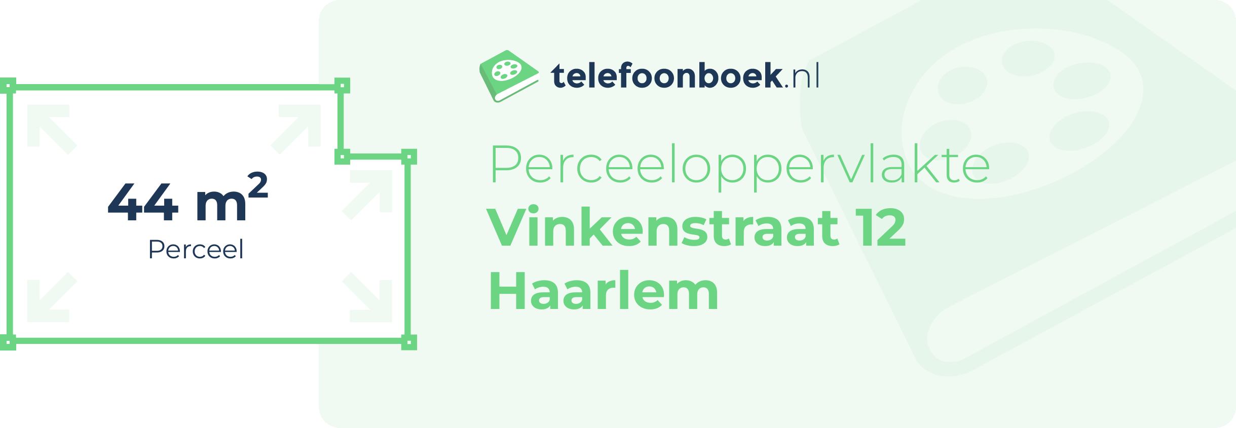 Perceeloppervlakte Vinkenstraat 12 Haarlem