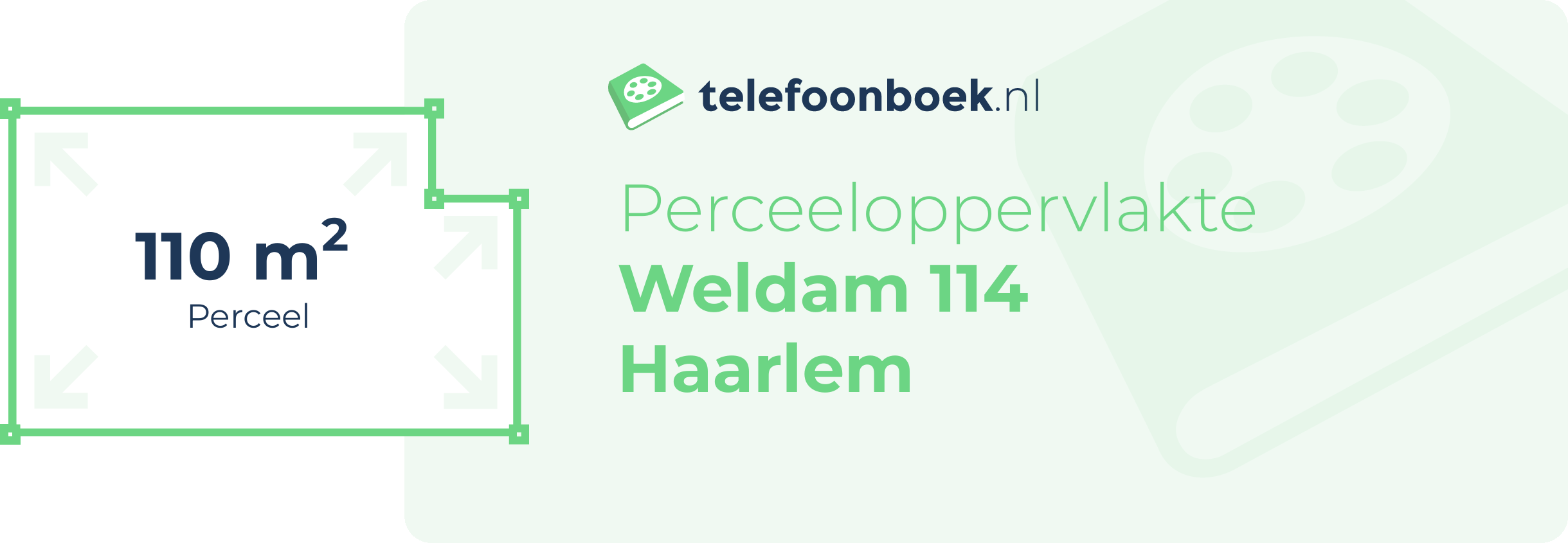 Perceeloppervlakte Weldam 114 Haarlem