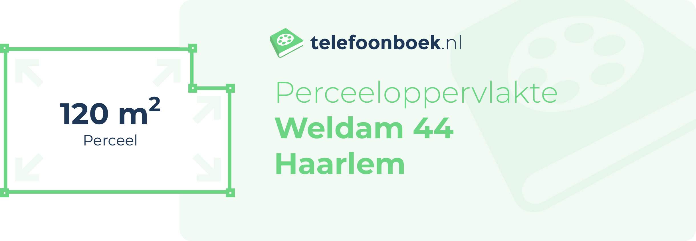 Perceeloppervlakte Weldam 44 Haarlem