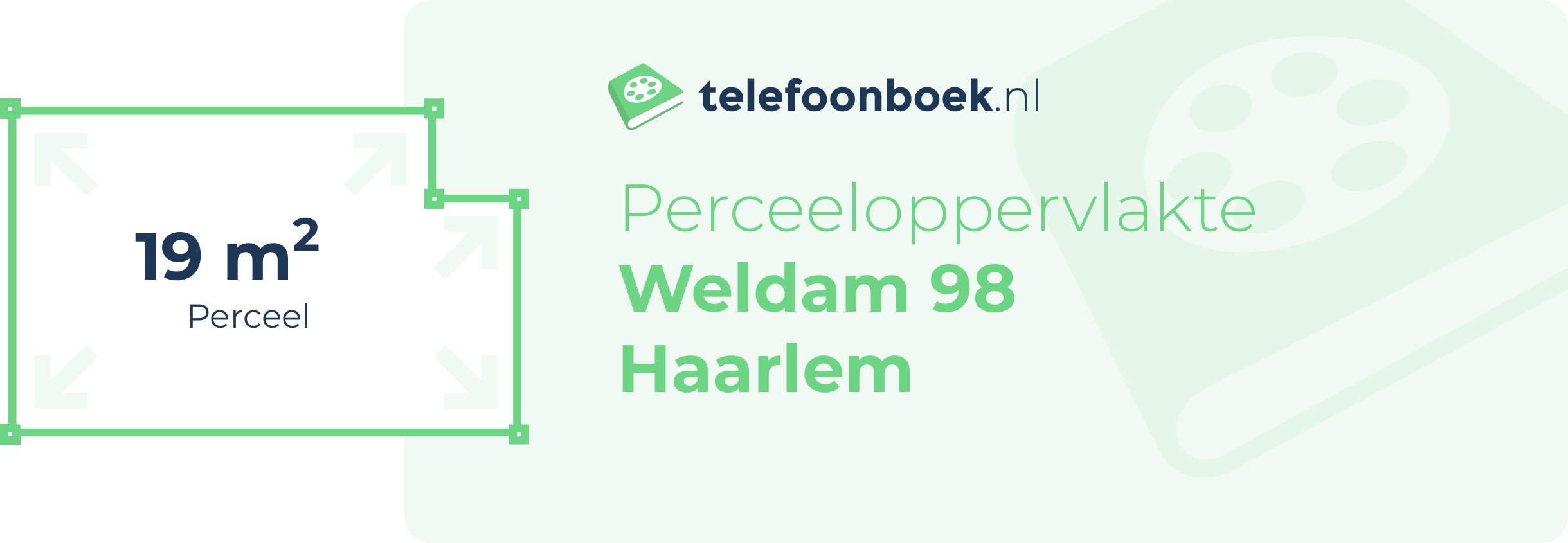 Perceeloppervlakte Weldam 98 Haarlem