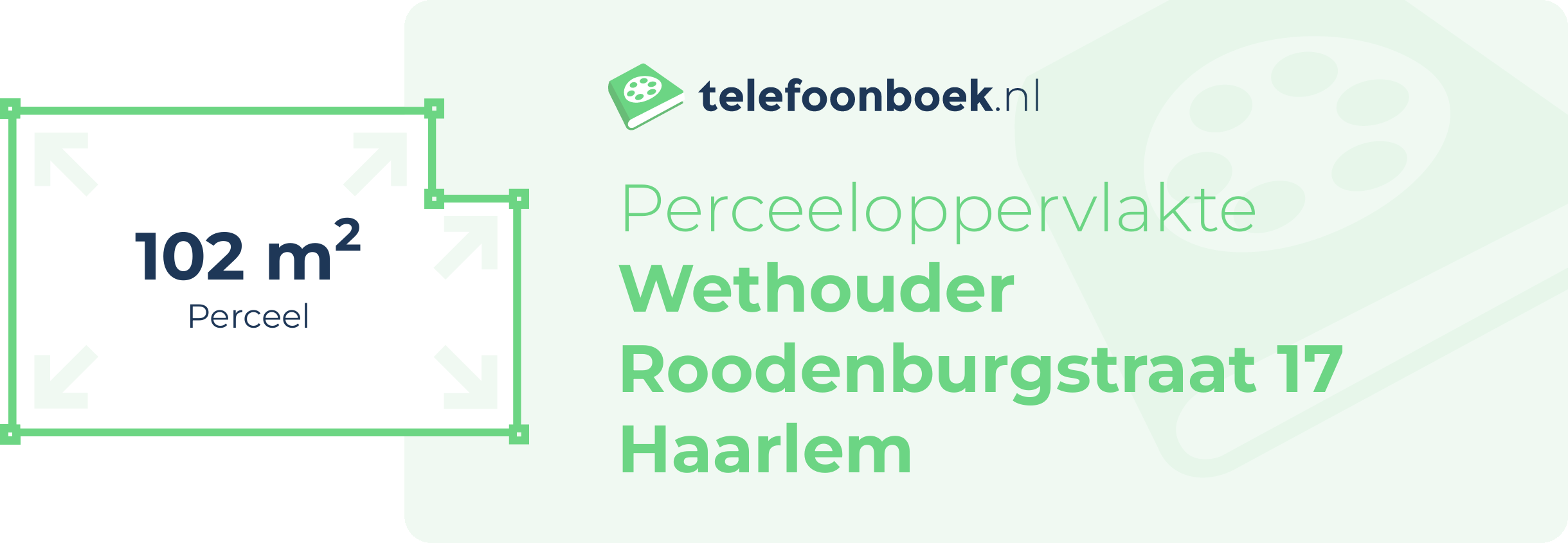 Perceeloppervlakte Wethouder Roodenburgstraat 17 Haarlem