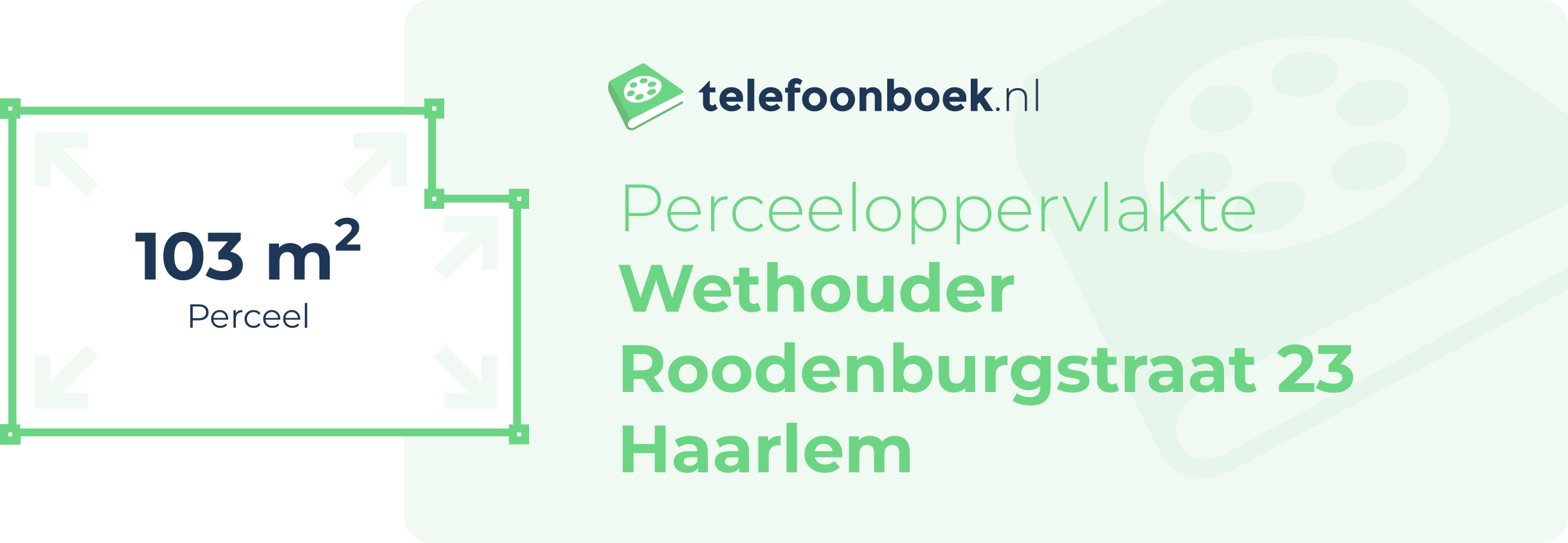 Perceeloppervlakte Wethouder Roodenburgstraat 23 Haarlem