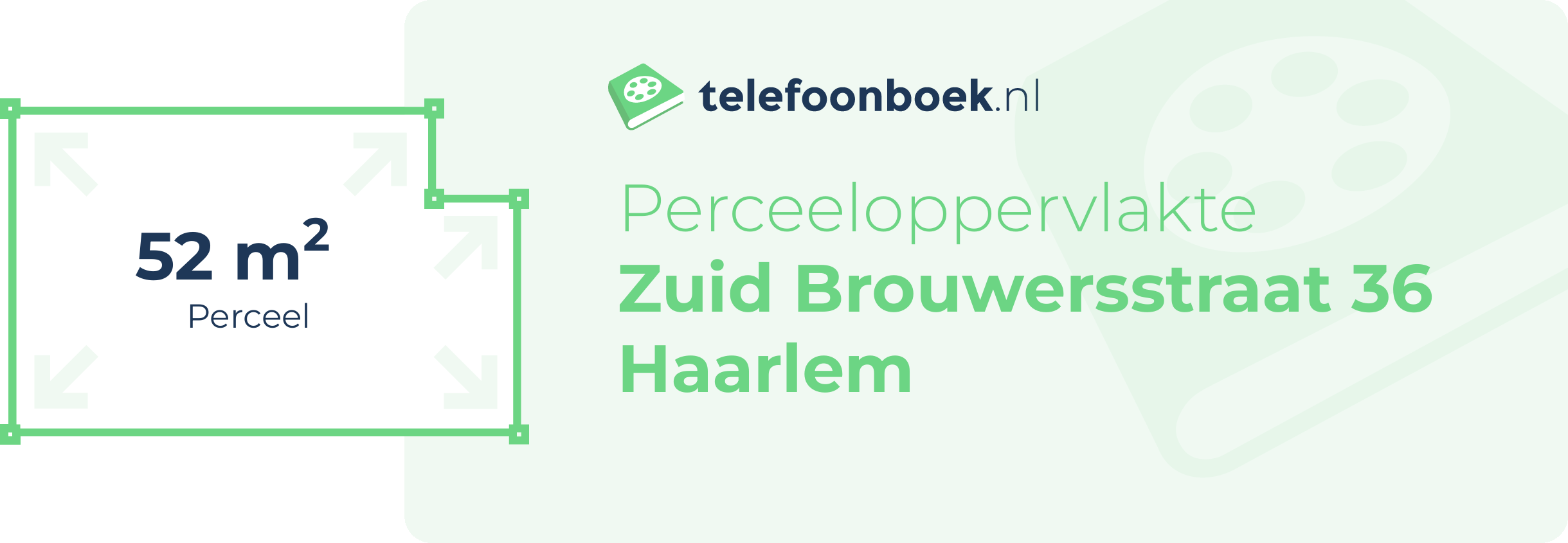 Perceeloppervlakte Zuid Brouwersstraat 36 Haarlem