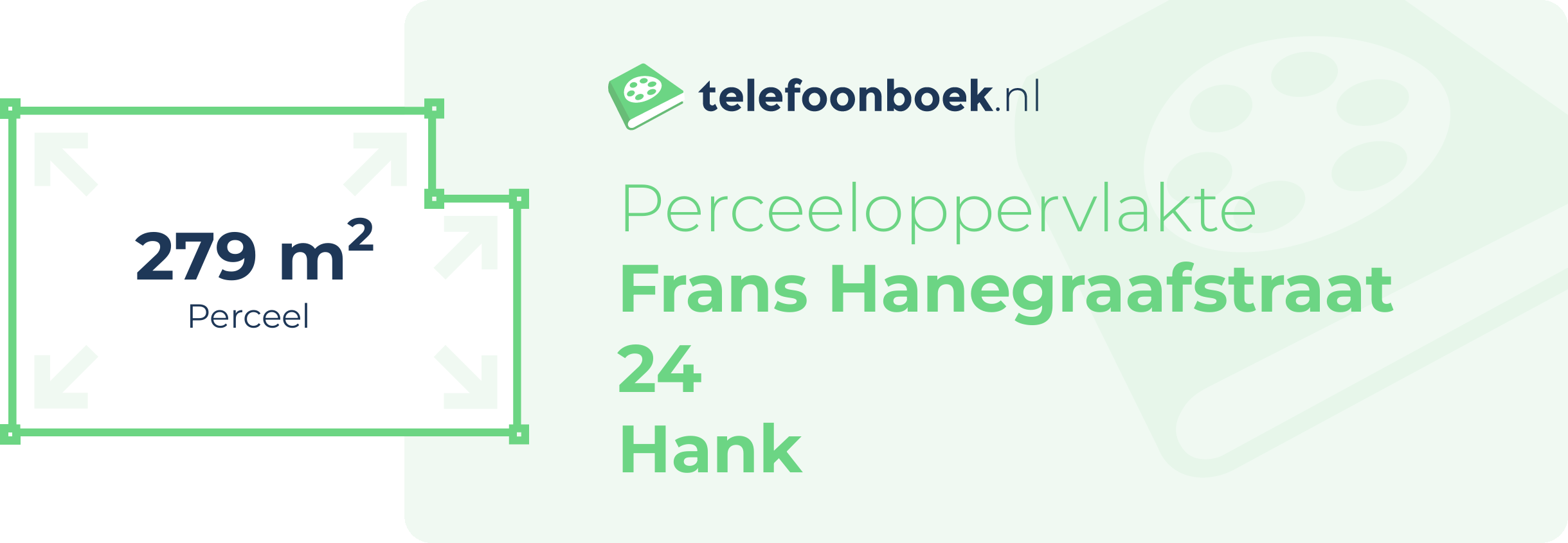 Perceeloppervlakte Frans Hanegraafstraat 24 Hank