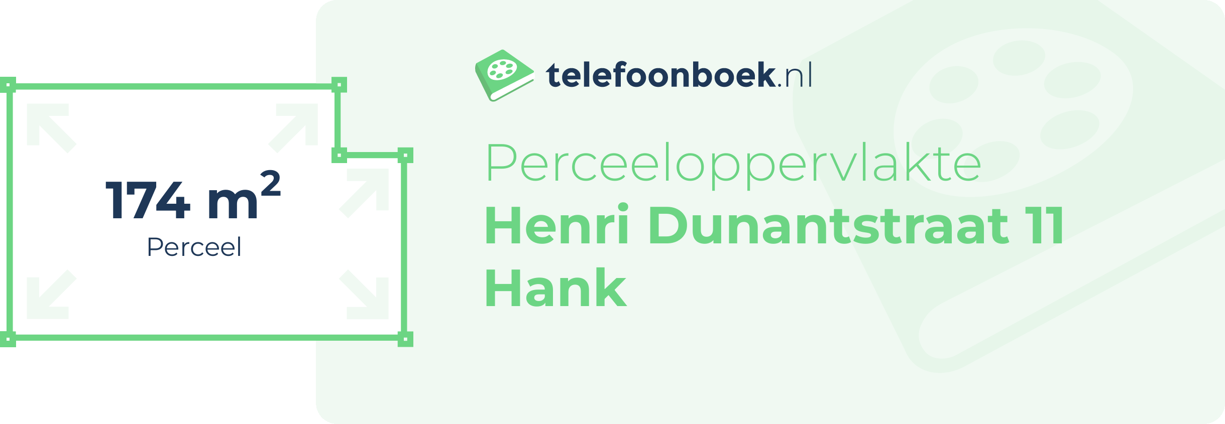 Perceeloppervlakte Henri Dunantstraat 11 Hank