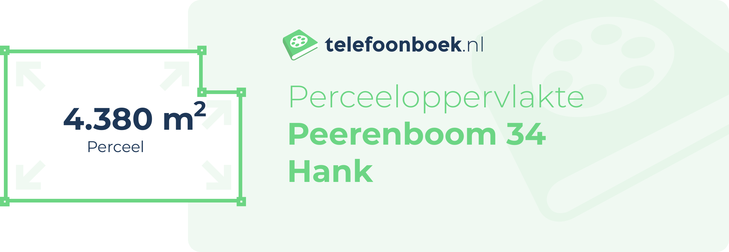 Perceeloppervlakte Peerenboom 34 Hank