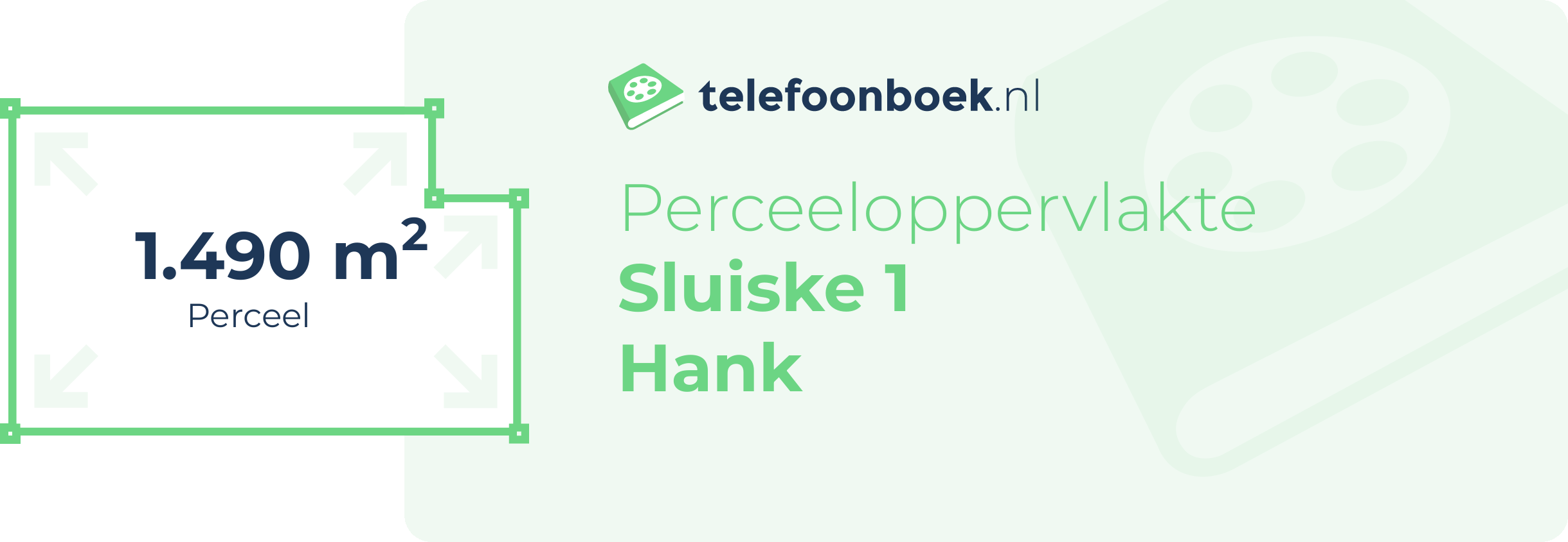 Perceeloppervlakte Sluiske 1 Hank