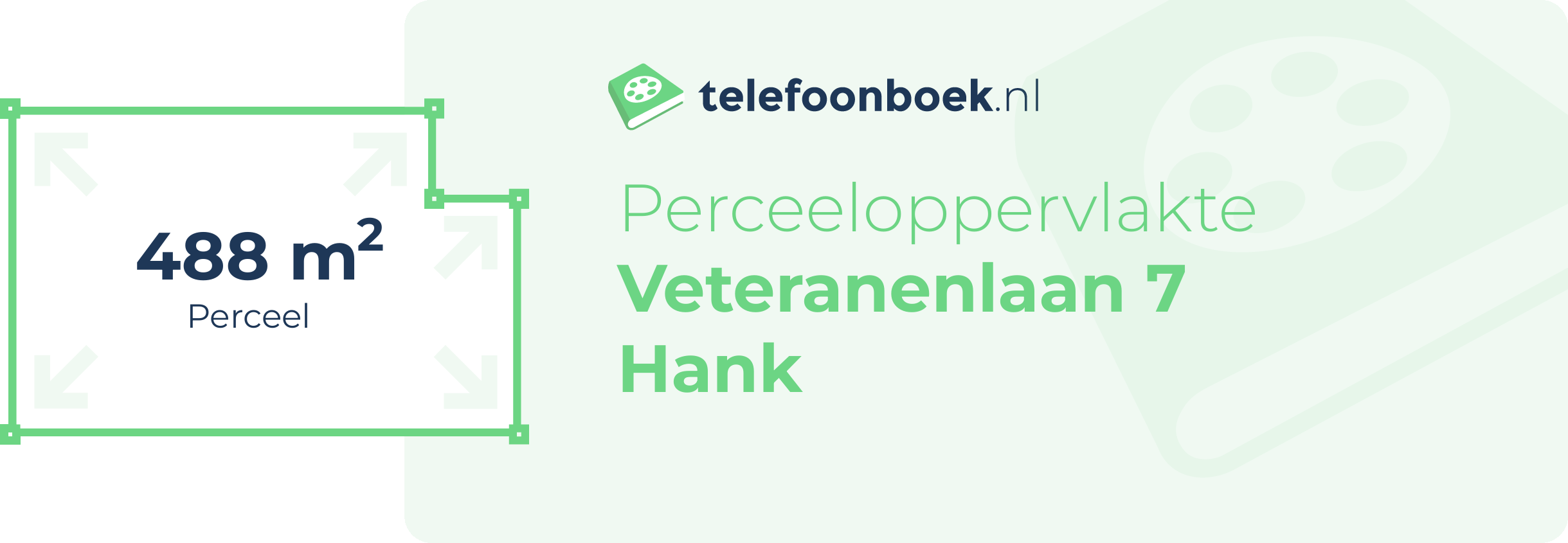 Perceeloppervlakte Veteranenlaan 7 Hank