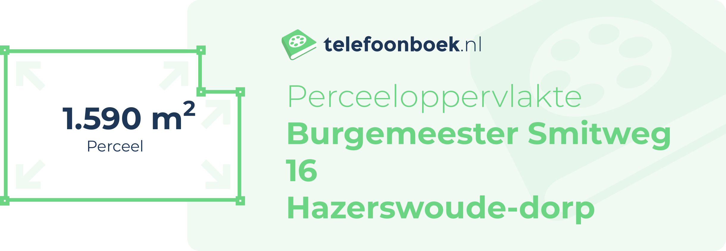 Perceeloppervlakte Burgemeester Smitweg 16 Hazerswoude-Dorp