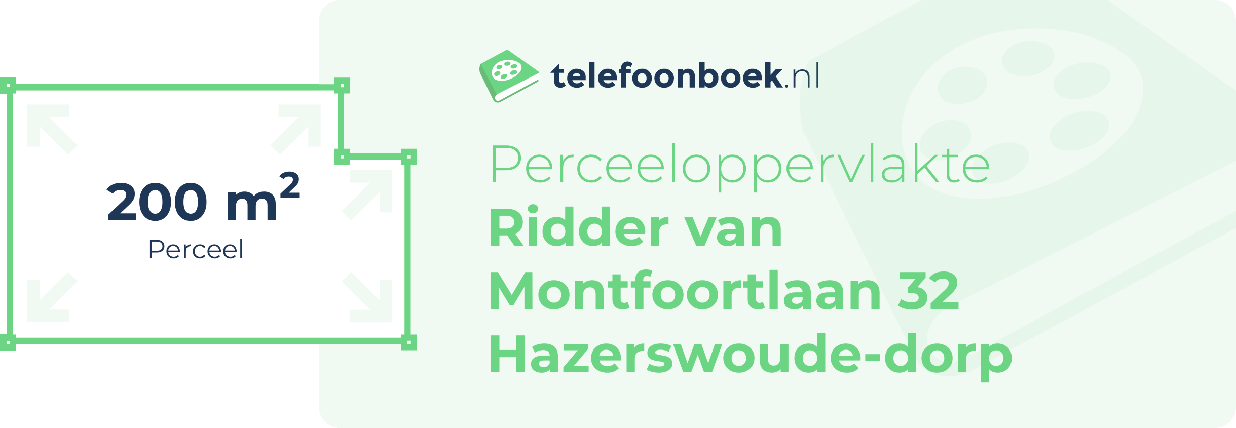 Perceeloppervlakte Ridder Van Montfoortlaan 32 Hazerswoude-Dorp