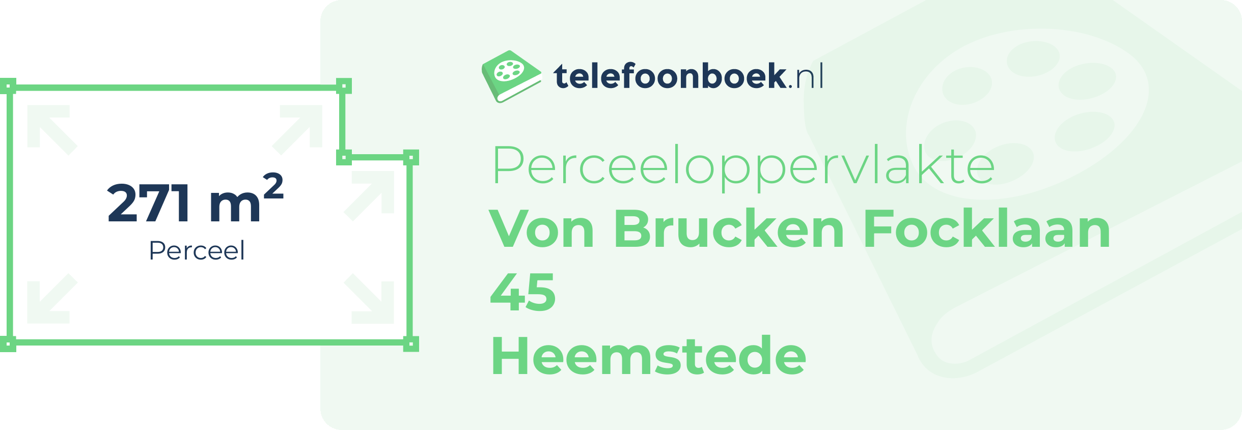 Perceeloppervlakte Von Brucken Focklaan 45 Heemstede