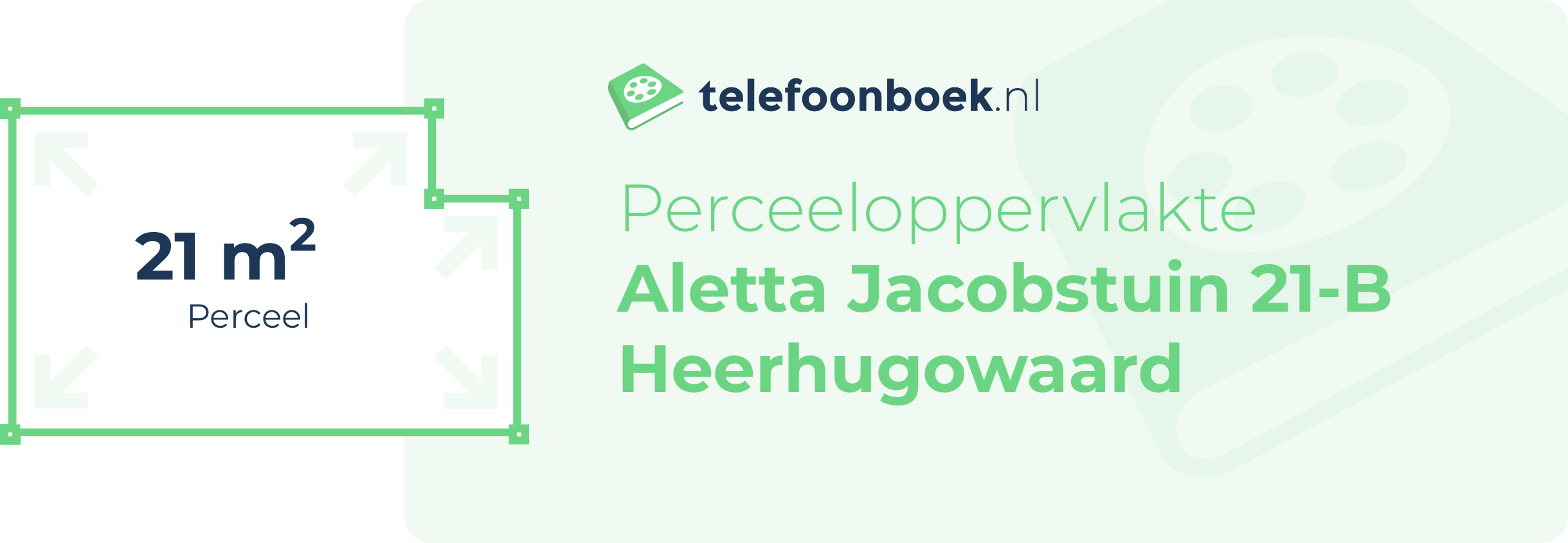 Perceeloppervlakte Aletta Jacobstuin 21-B Heerhugowaard