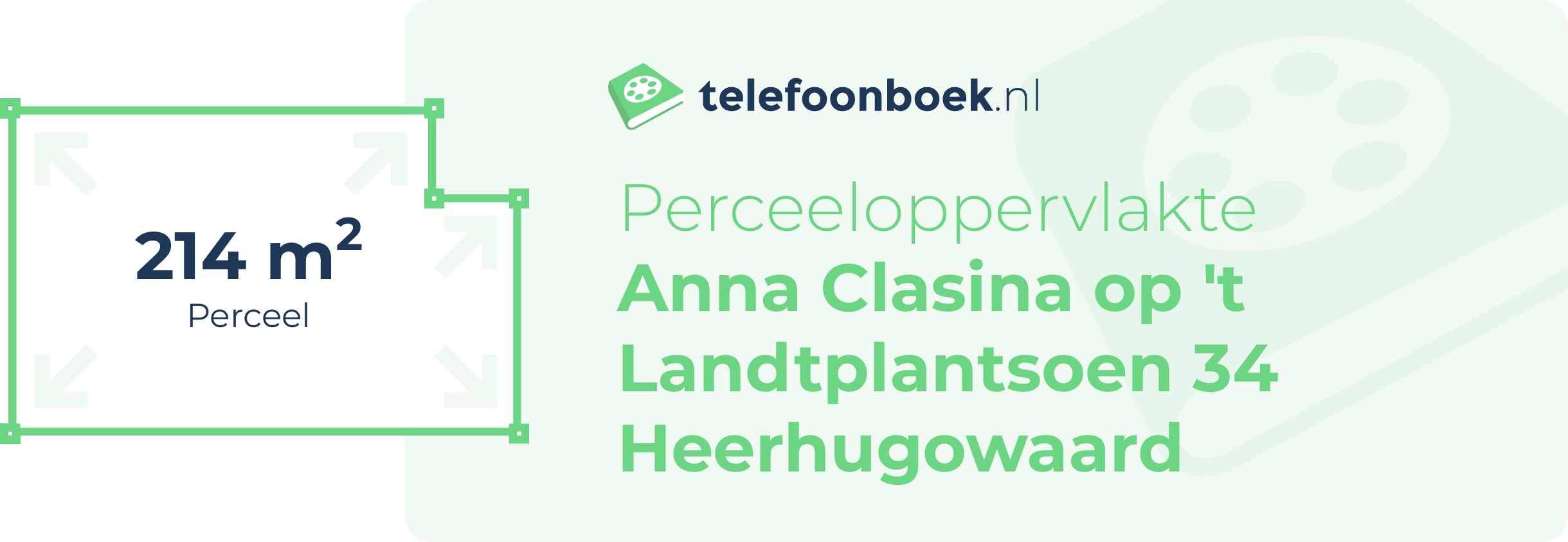 Perceeloppervlakte Anna Clasina Op 't Landtplantsoen 34 Heerhugowaard