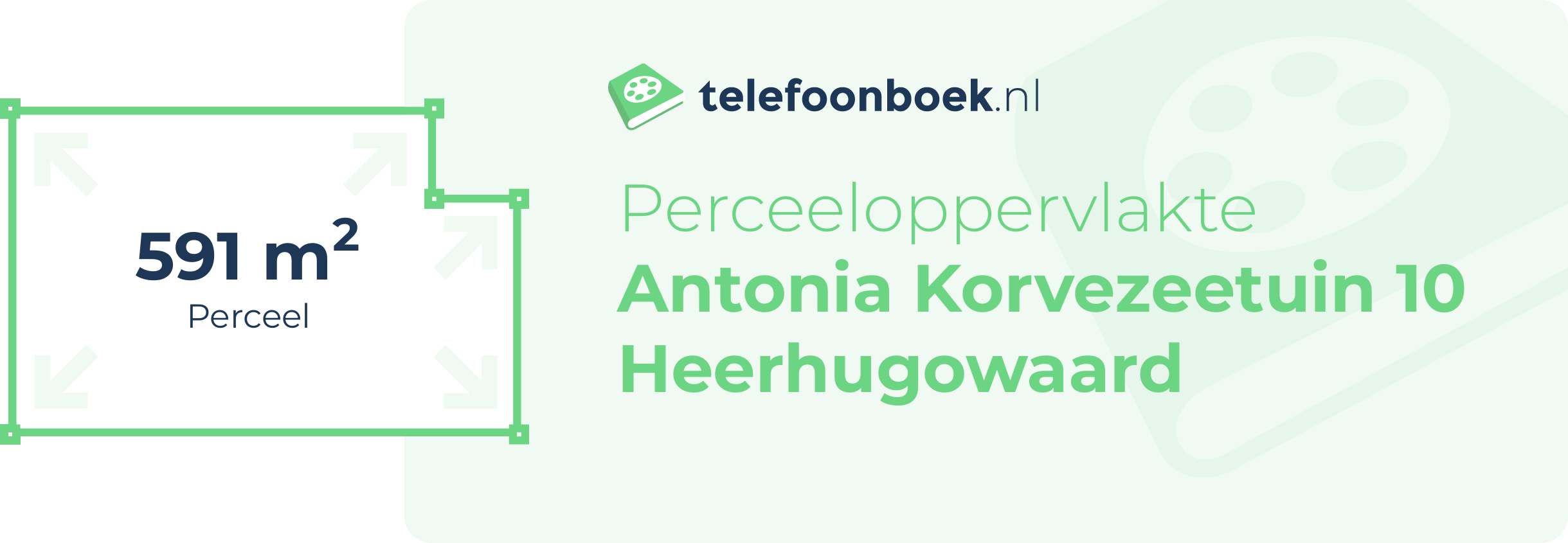 Perceeloppervlakte Antonia Korvezeetuin 10 Heerhugowaard