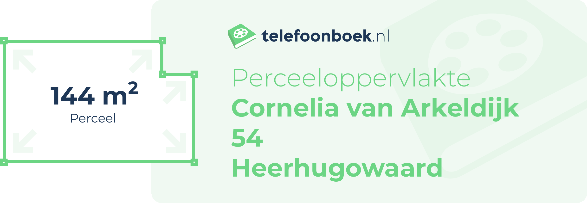 Perceeloppervlakte Cornelia Van Arkeldijk 54 Heerhugowaard