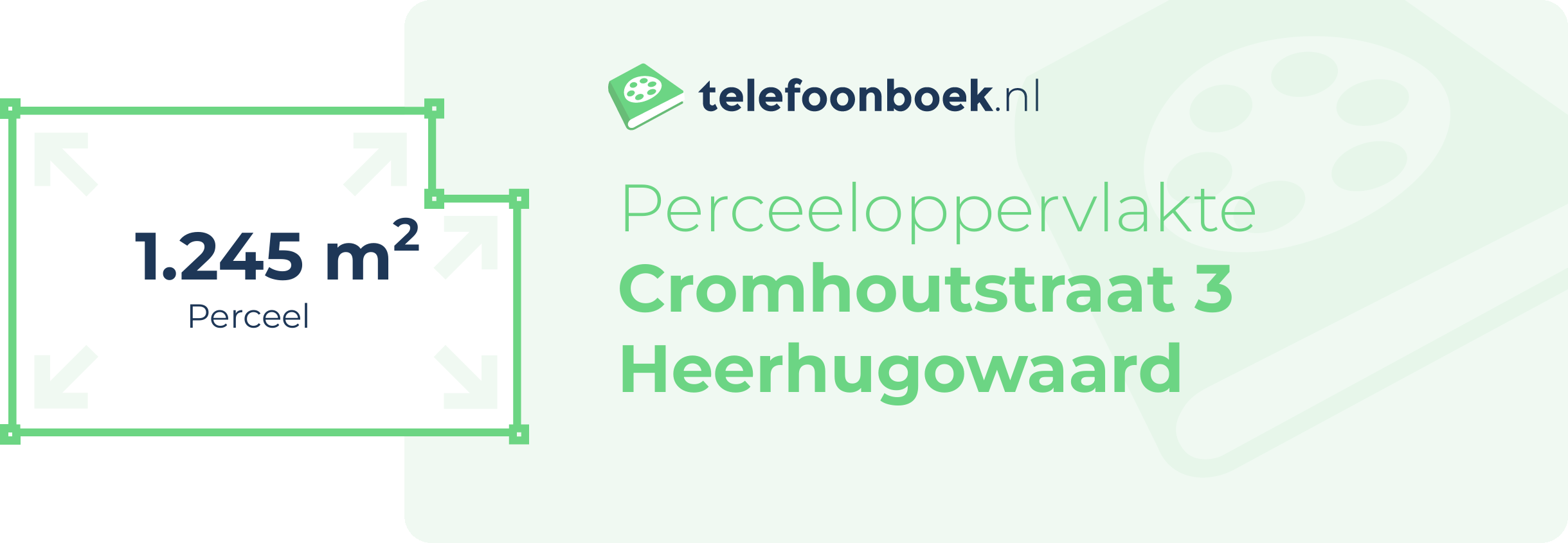 Perceeloppervlakte Cromhoutstraat 3 Heerhugowaard