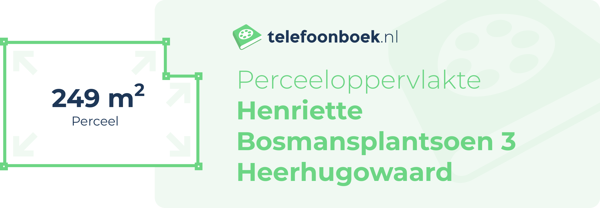 Perceeloppervlakte Henriette Bosmansplantsoen 3 Heerhugowaard