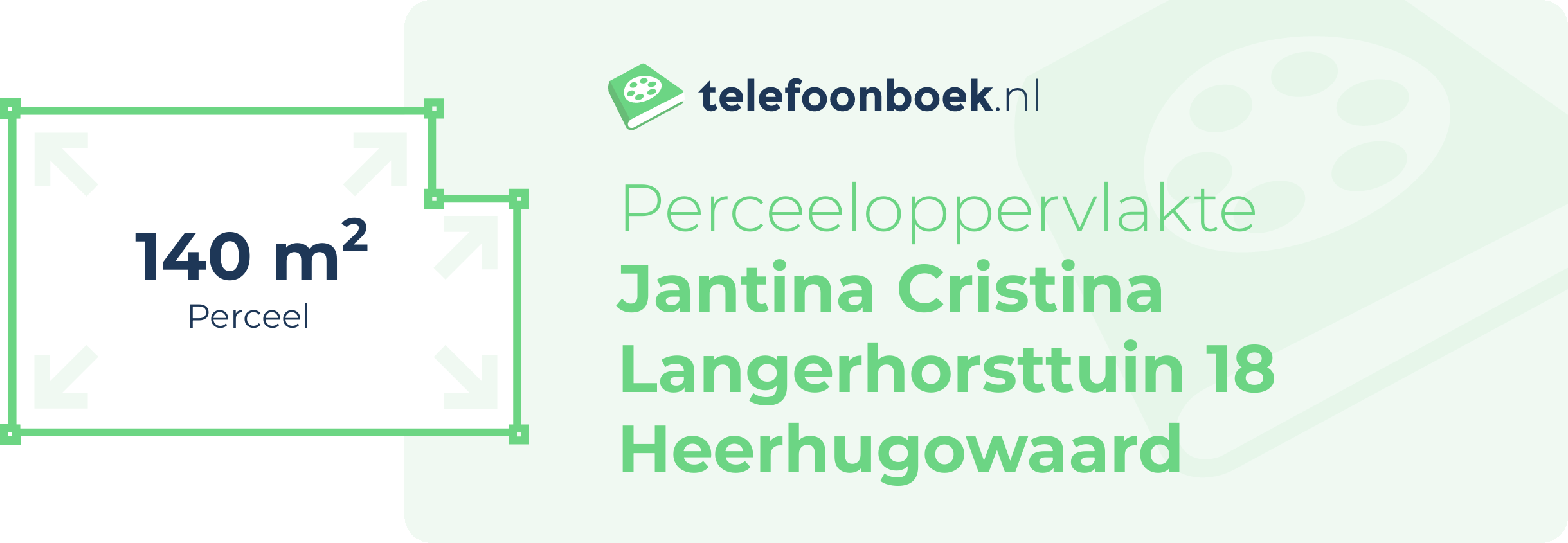 Perceeloppervlakte Jantina Cristina Langerhorsttuin 18 Heerhugowaard