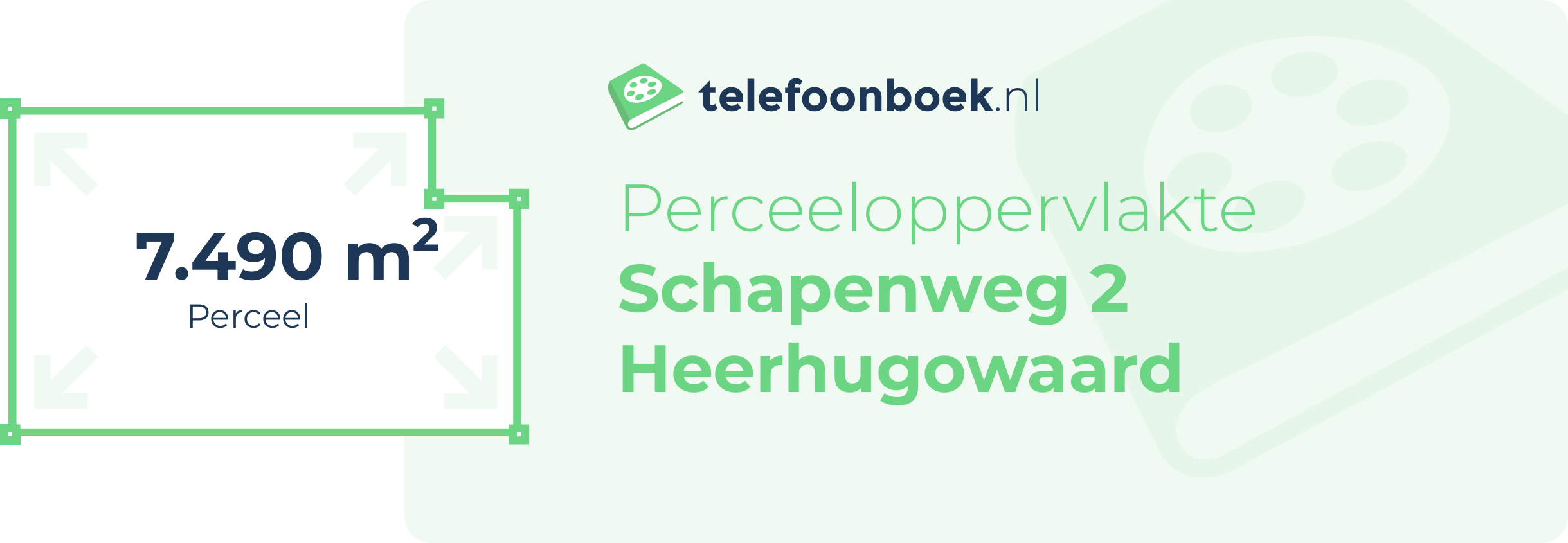 Perceeloppervlakte Schapenweg 2 Heerhugowaard