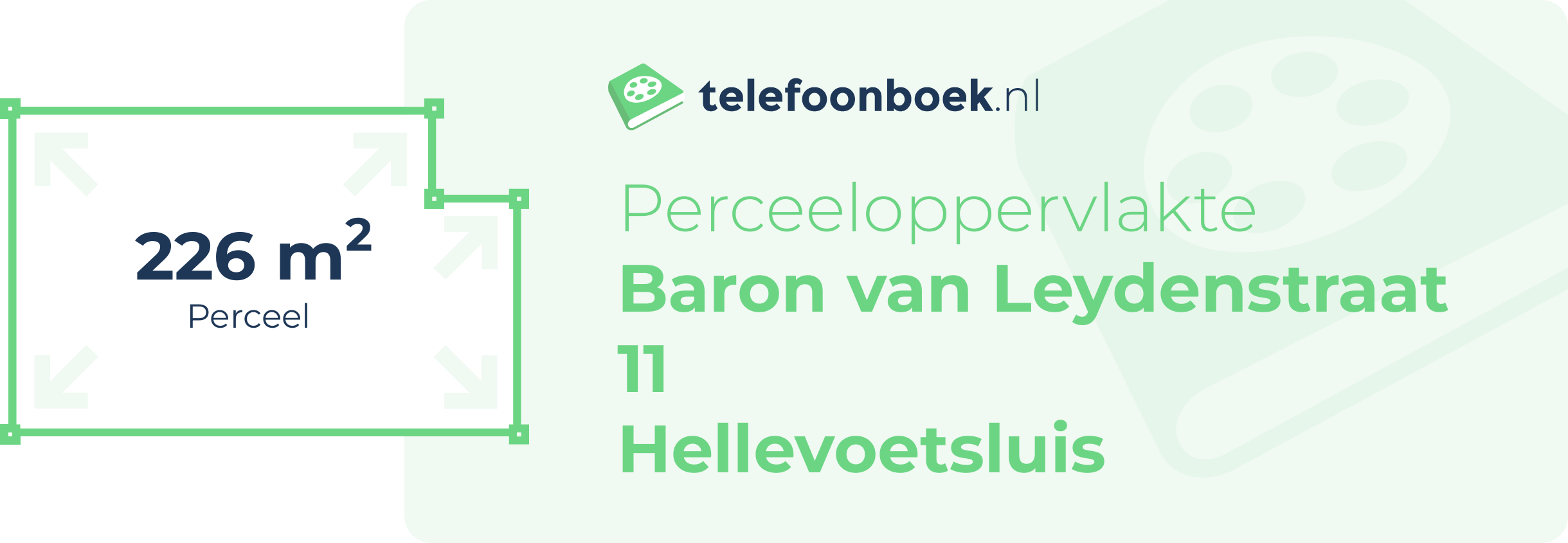 Perceeloppervlakte Baron Van Leydenstraat 11 Hellevoetsluis