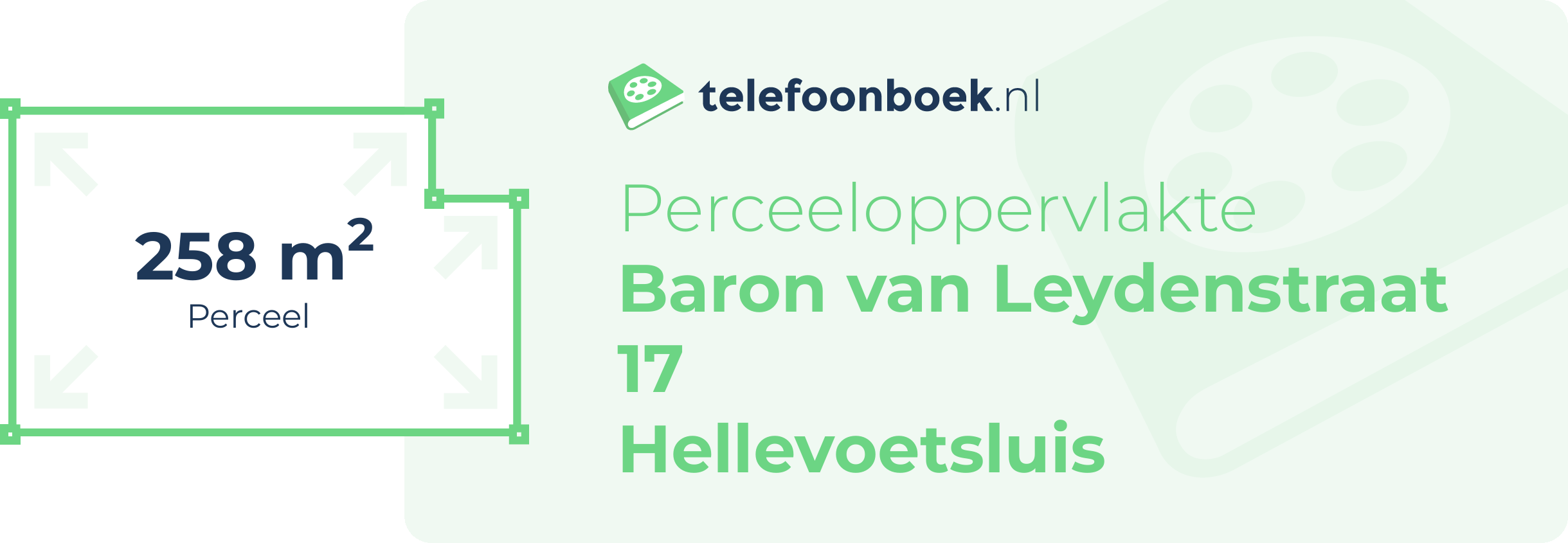 Perceeloppervlakte Baron Van Leydenstraat 17 Hellevoetsluis