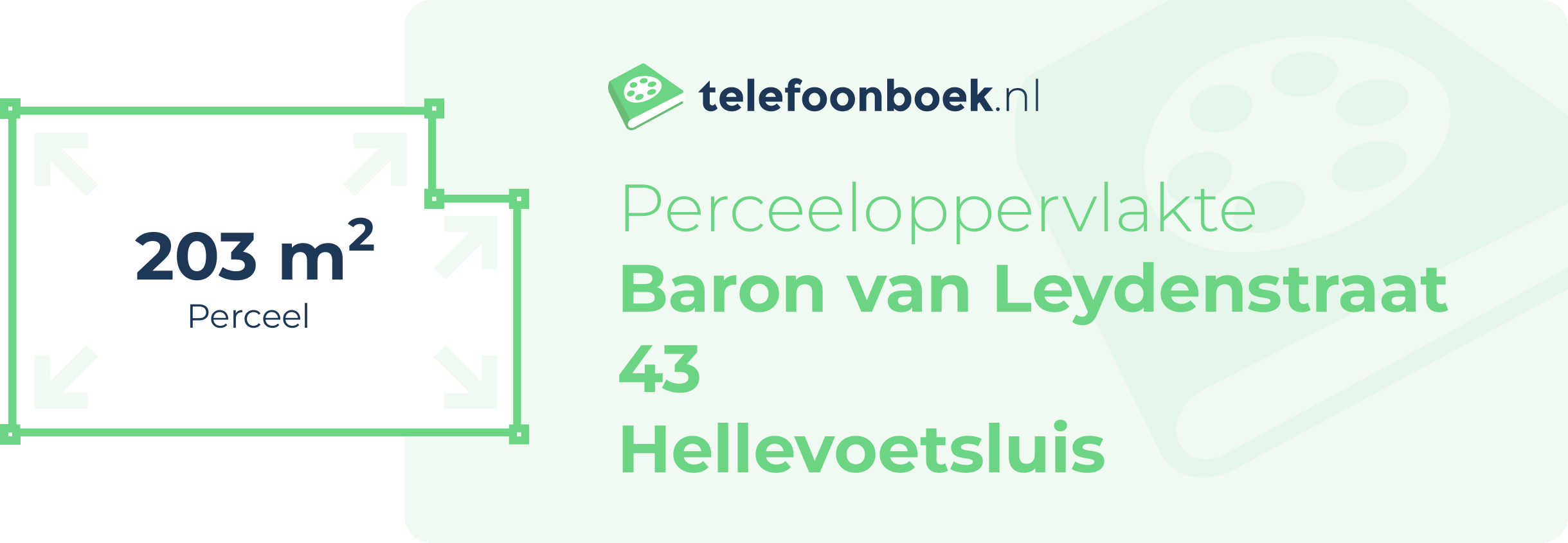 Perceeloppervlakte Baron Van Leydenstraat 43 Hellevoetsluis