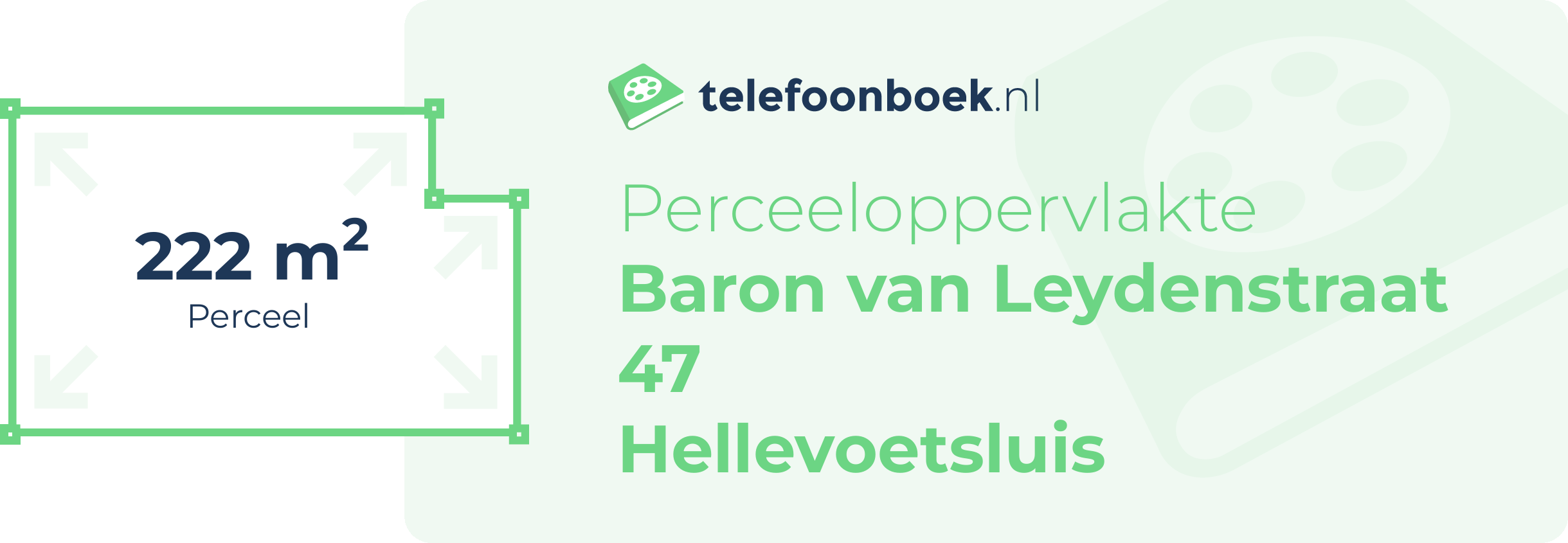 Perceeloppervlakte Baron Van Leydenstraat 47 Hellevoetsluis