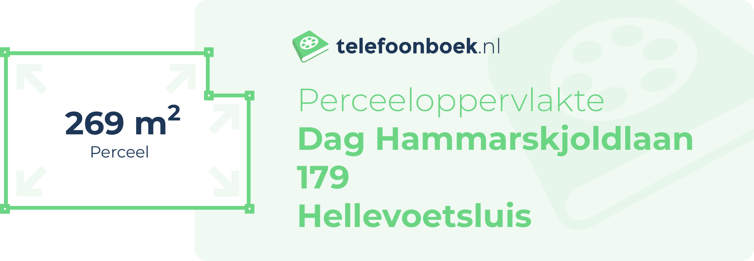 Perceeloppervlakte Dag Hammarskjoldlaan 179 Hellevoetsluis