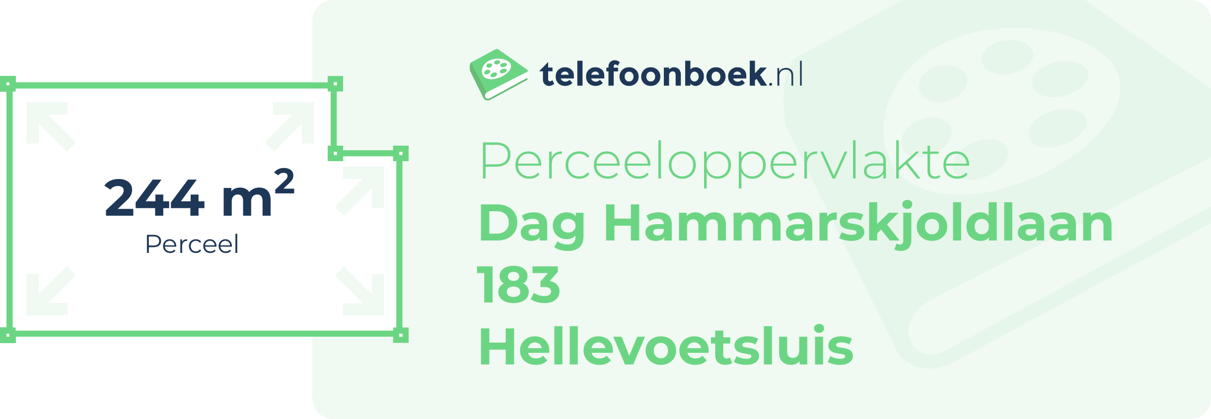 Perceeloppervlakte Dag Hammarskjoldlaan 183 Hellevoetsluis