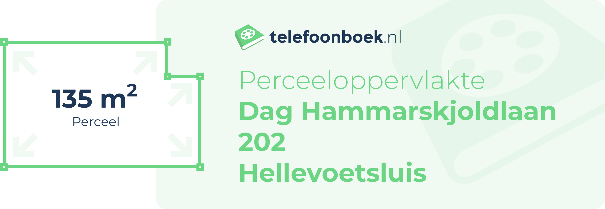 Perceeloppervlakte Dag Hammarskjoldlaan 202 Hellevoetsluis