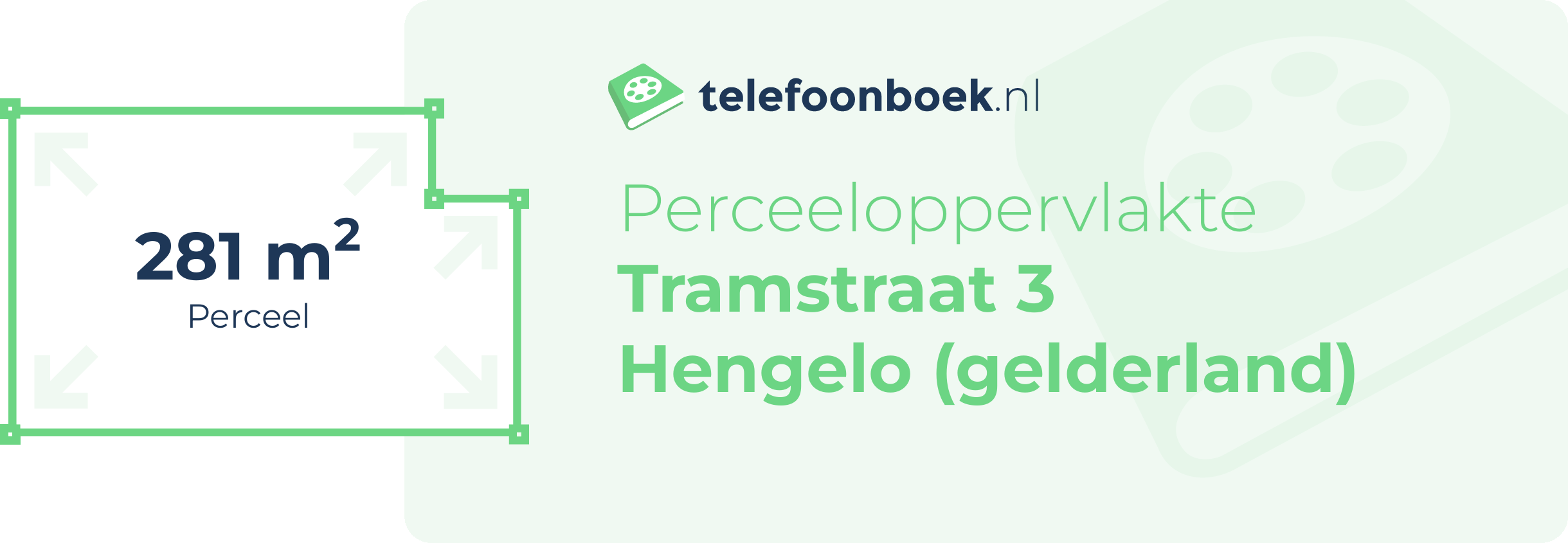Perceeloppervlakte Tramstraat 3 Hengelo (Gelderland)