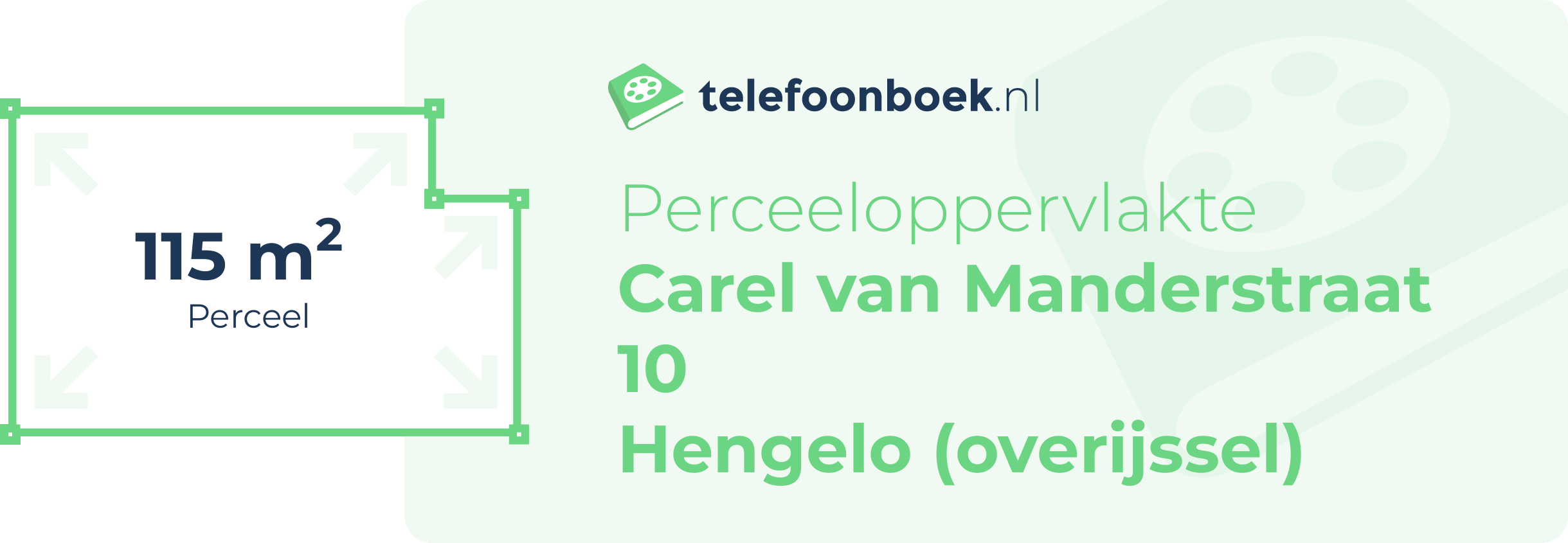 Perceeloppervlakte Carel Van Manderstraat 10 Hengelo (Overijssel)