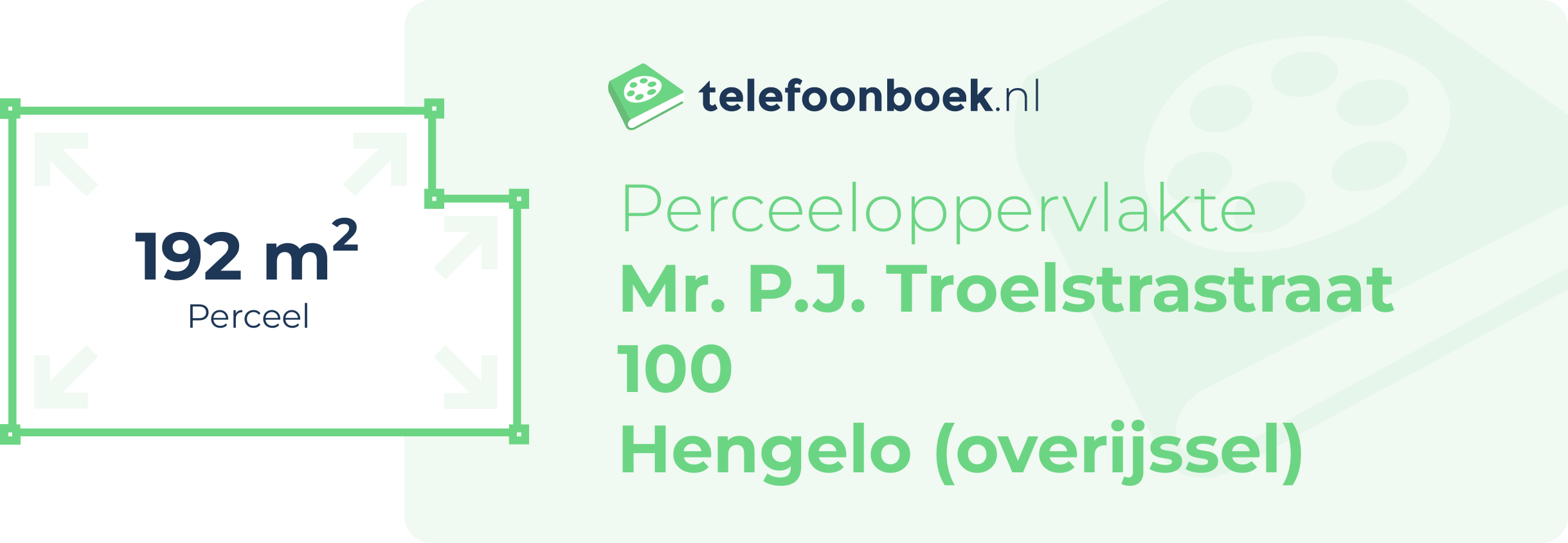 Perceeloppervlakte Mr. P.J. Troelstrastraat 100 Hengelo (Overijssel)