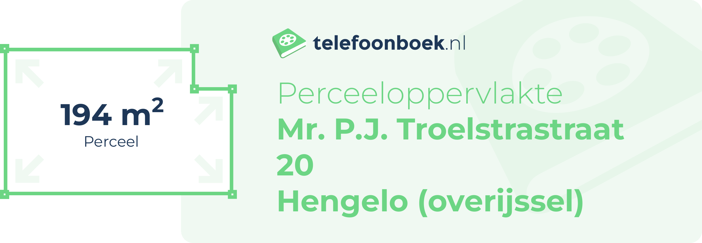 Perceeloppervlakte Mr. P.J. Troelstrastraat 20 Hengelo (Overijssel)