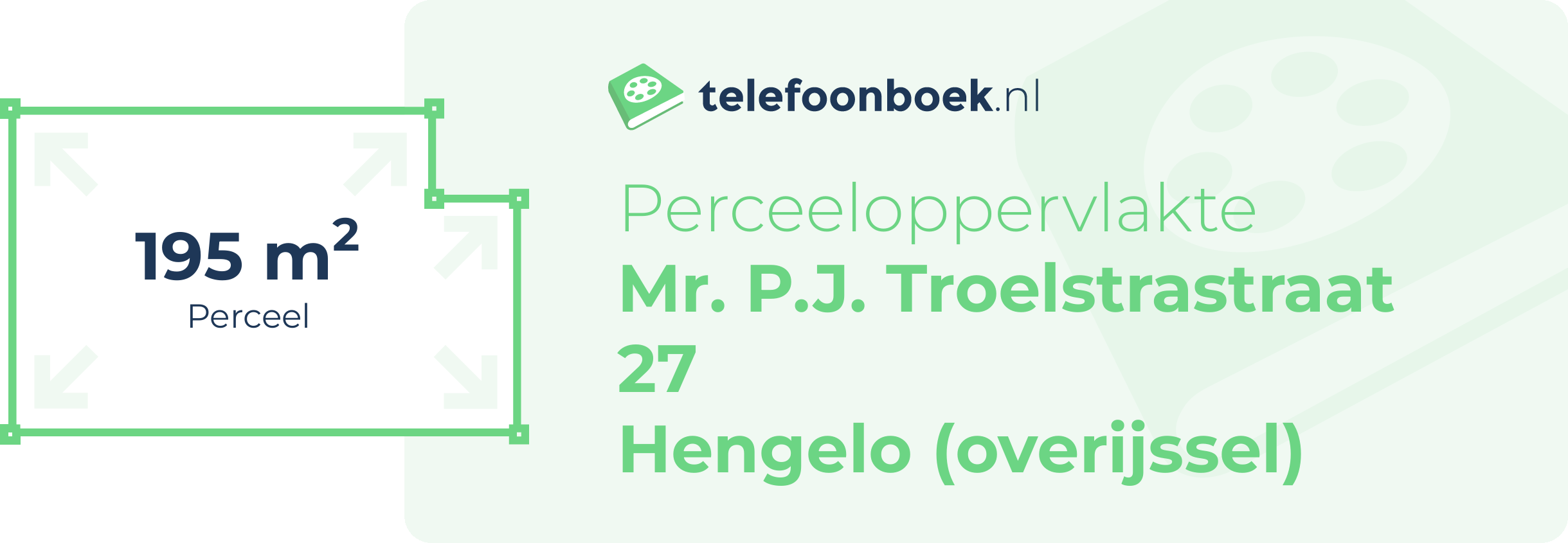 Perceeloppervlakte Mr. P.J. Troelstrastraat 27 Hengelo (Overijssel)