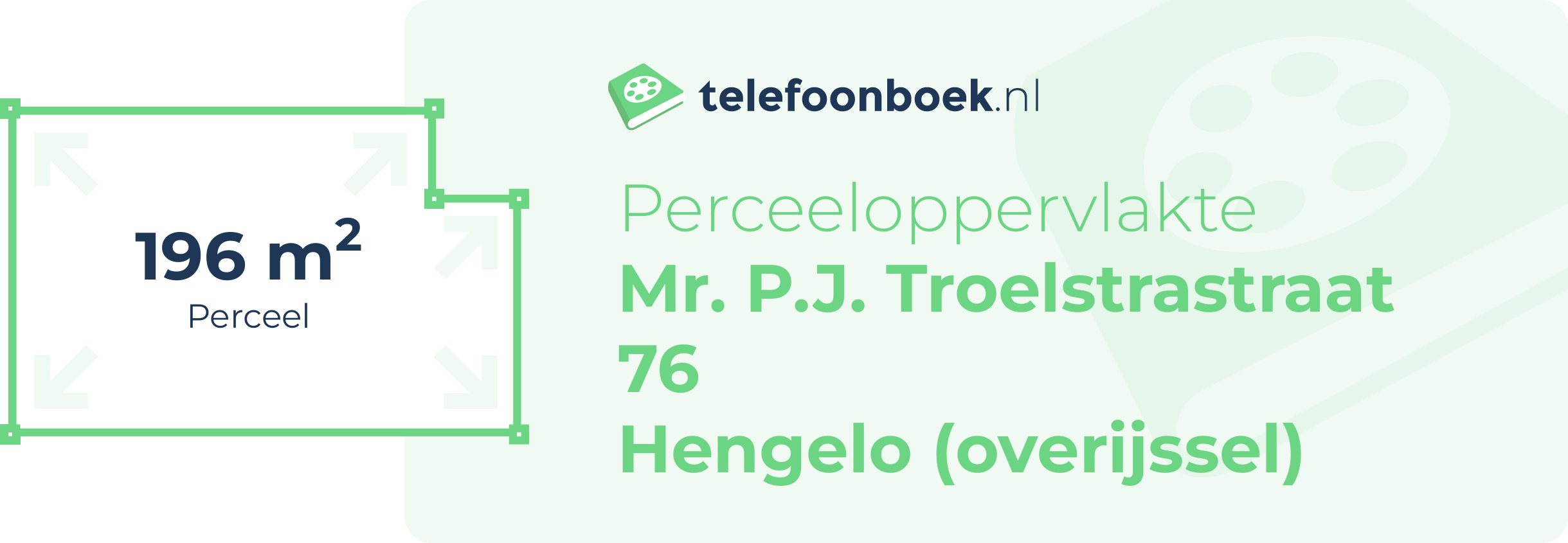 Perceeloppervlakte Mr. P.J. Troelstrastraat 76 Hengelo (Overijssel)