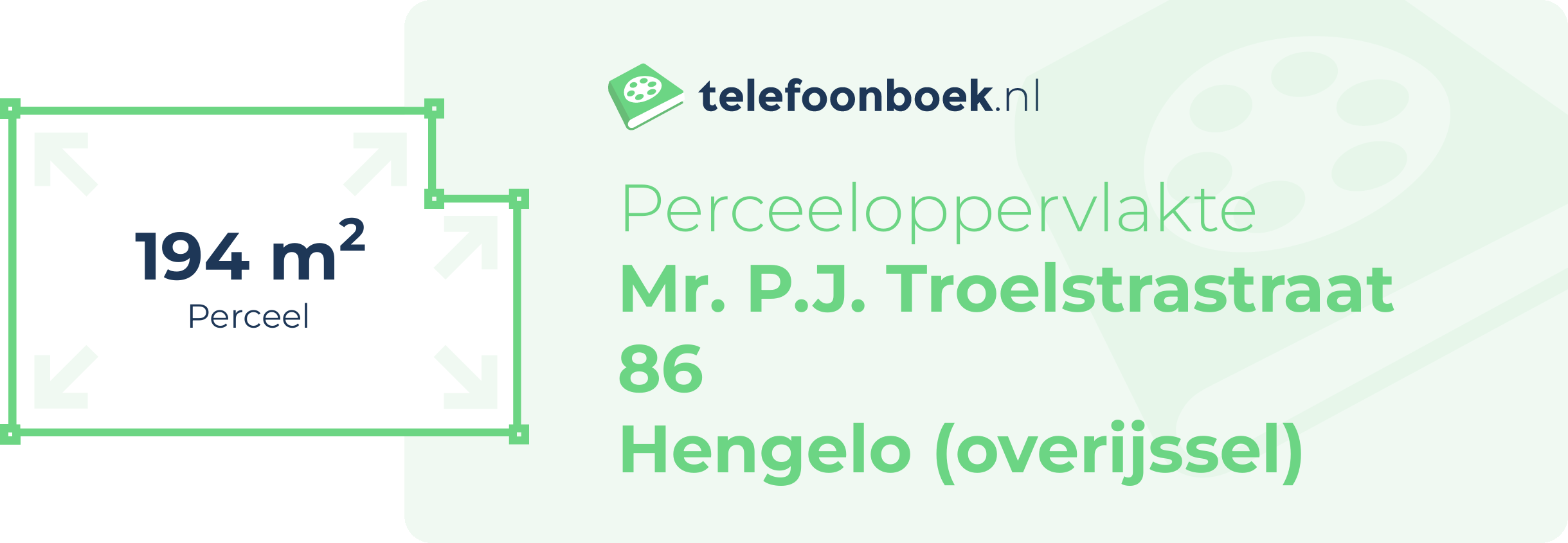 Perceeloppervlakte Mr. P.J. Troelstrastraat 86 Hengelo (Overijssel)