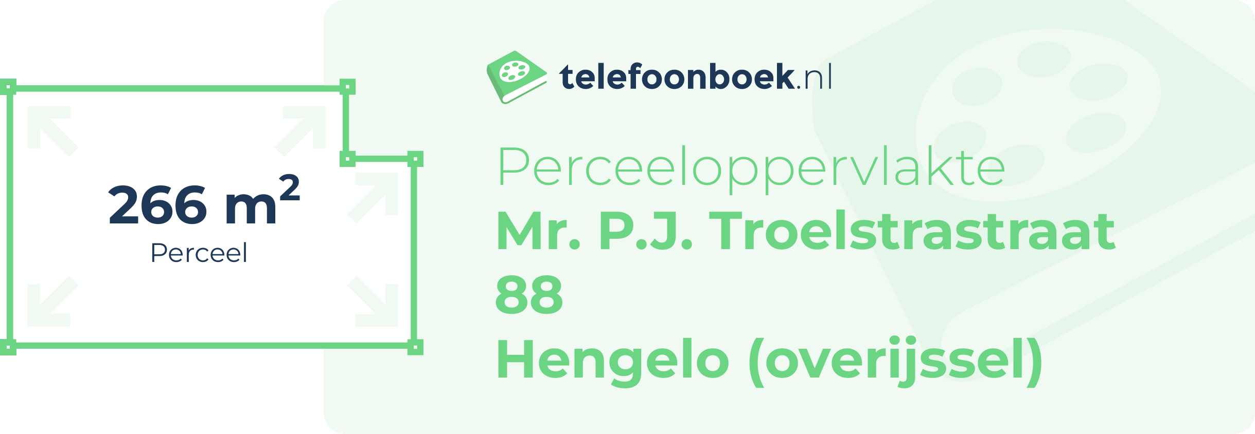 Perceeloppervlakte Mr. P.J. Troelstrastraat 88 Hengelo (Overijssel)