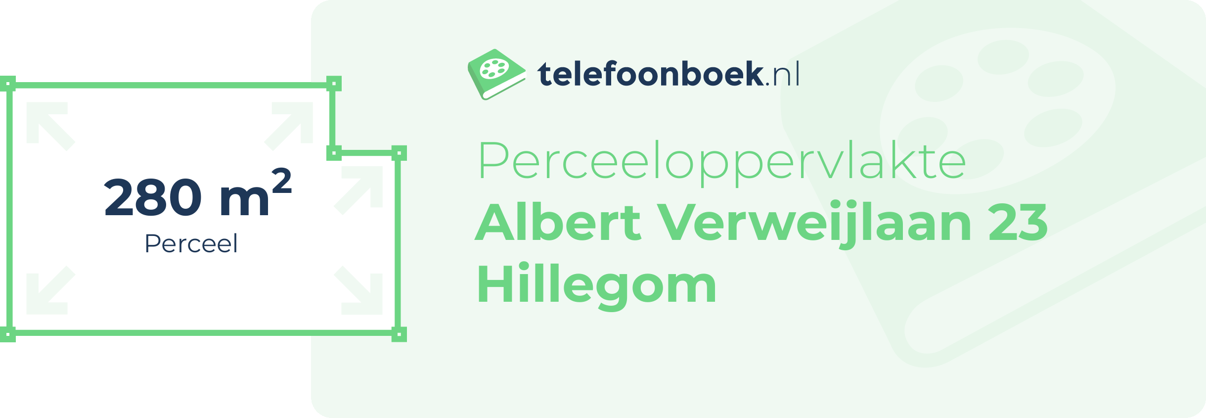 Perceeloppervlakte Albert Verweijlaan 23 Hillegom