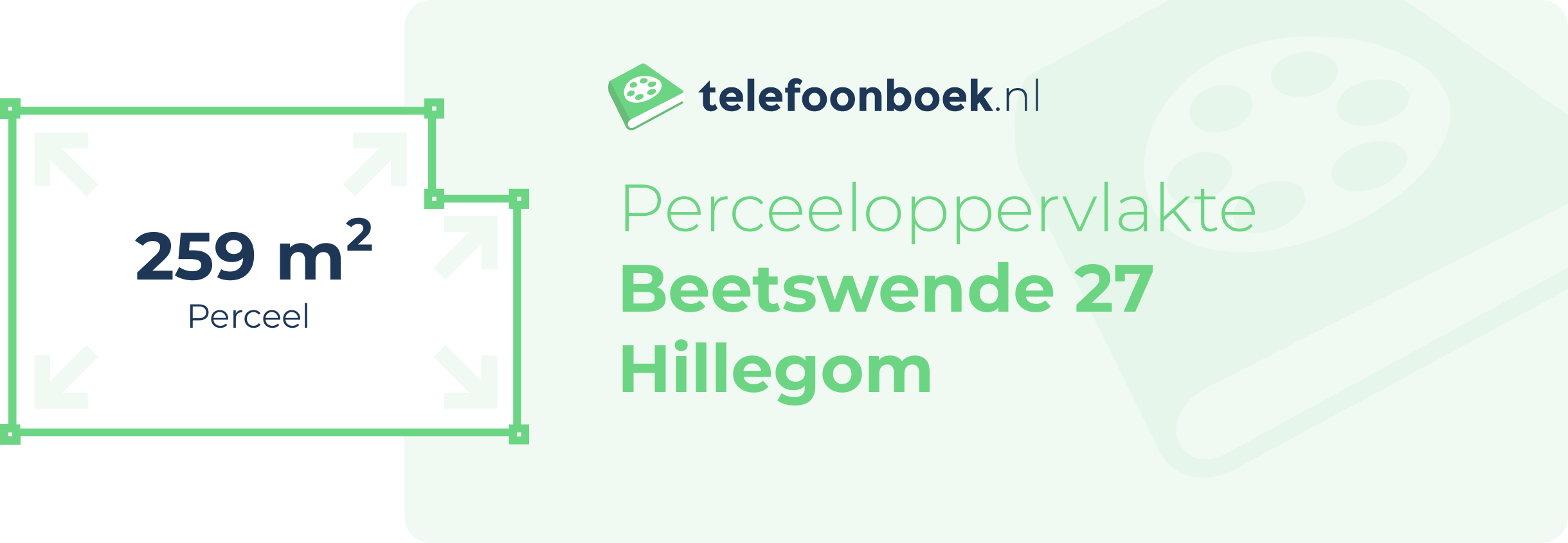 Perceeloppervlakte Beetswende 27 Hillegom