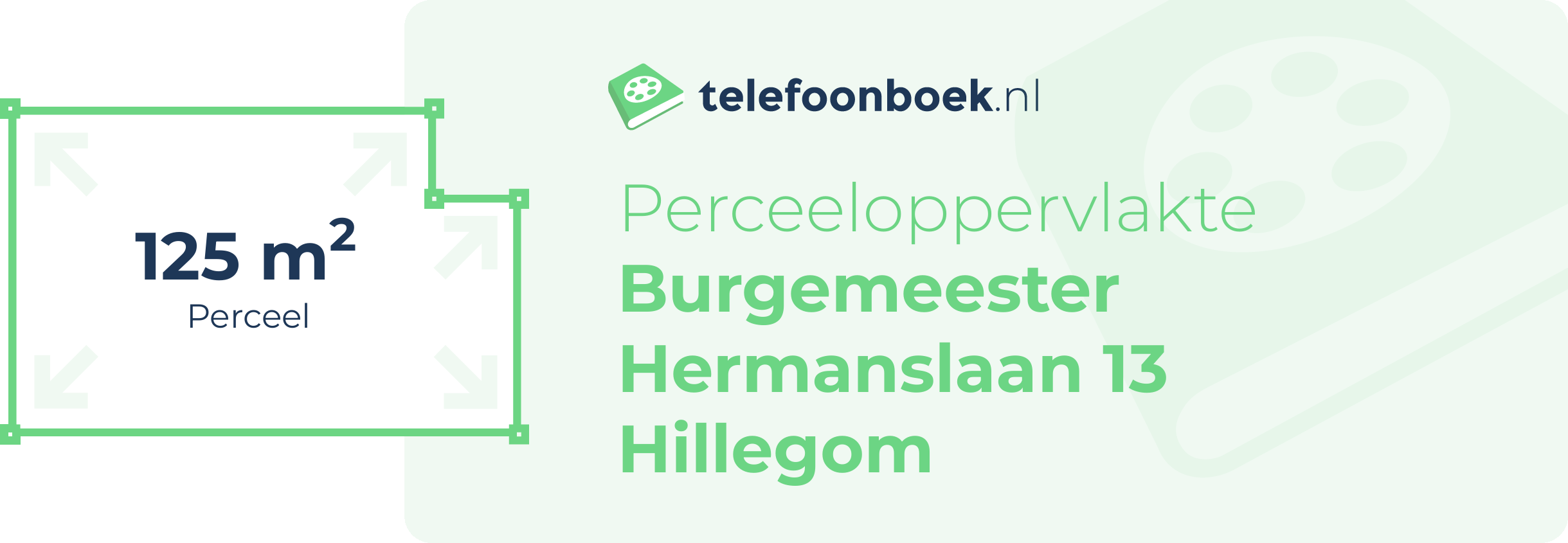 Perceeloppervlakte Burgemeester Hermanslaan 13 Hillegom