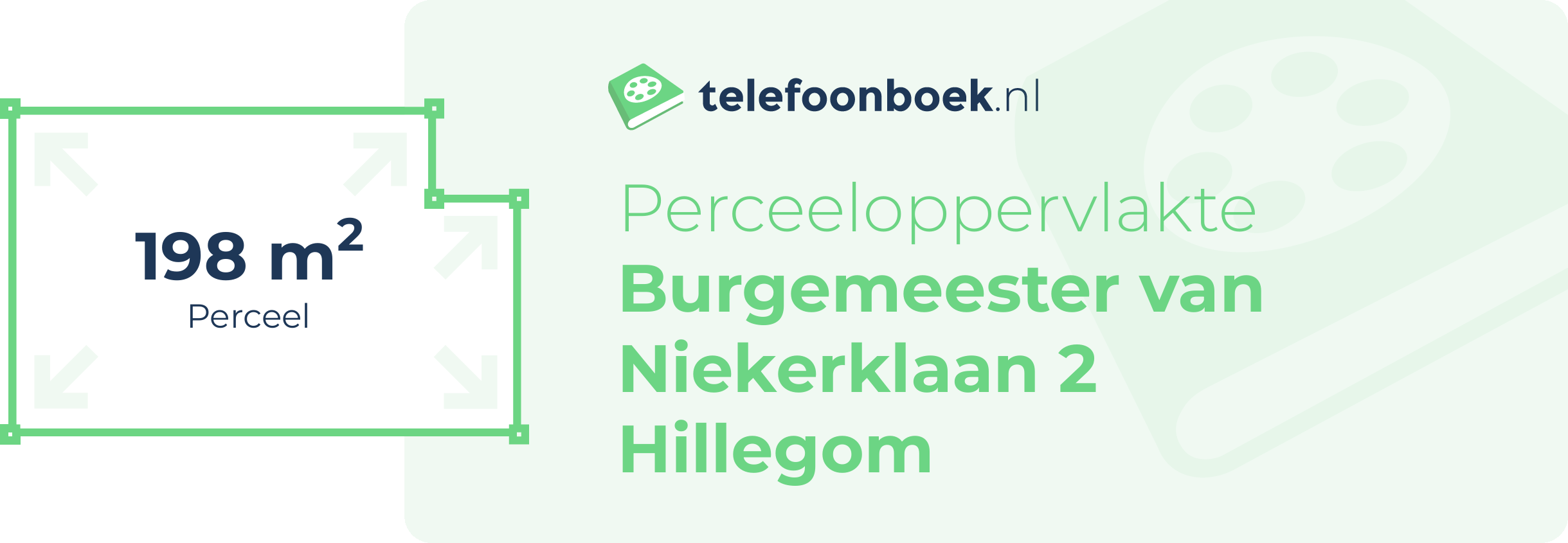 Perceeloppervlakte Burgemeester Van Niekerklaan 2 Hillegom