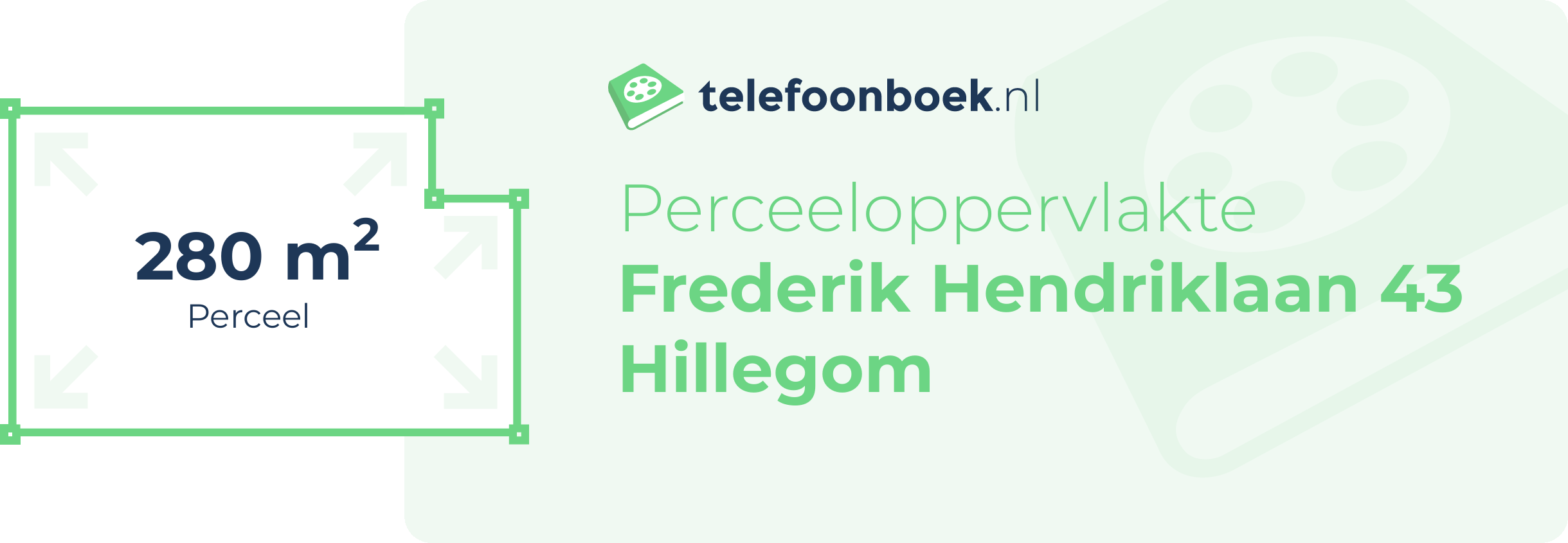 Perceeloppervlakte Frederik Hendriklaan 43 Hillegom