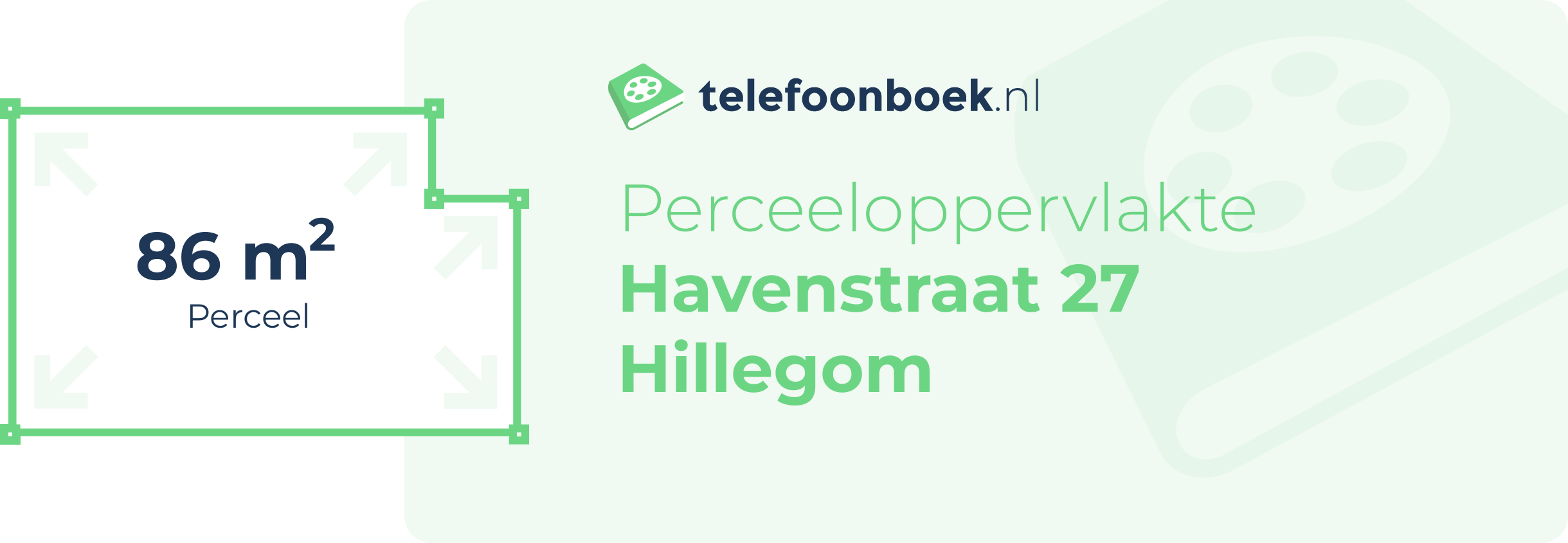 Perceeloppervlakte Havenstraat 27 Hillegom