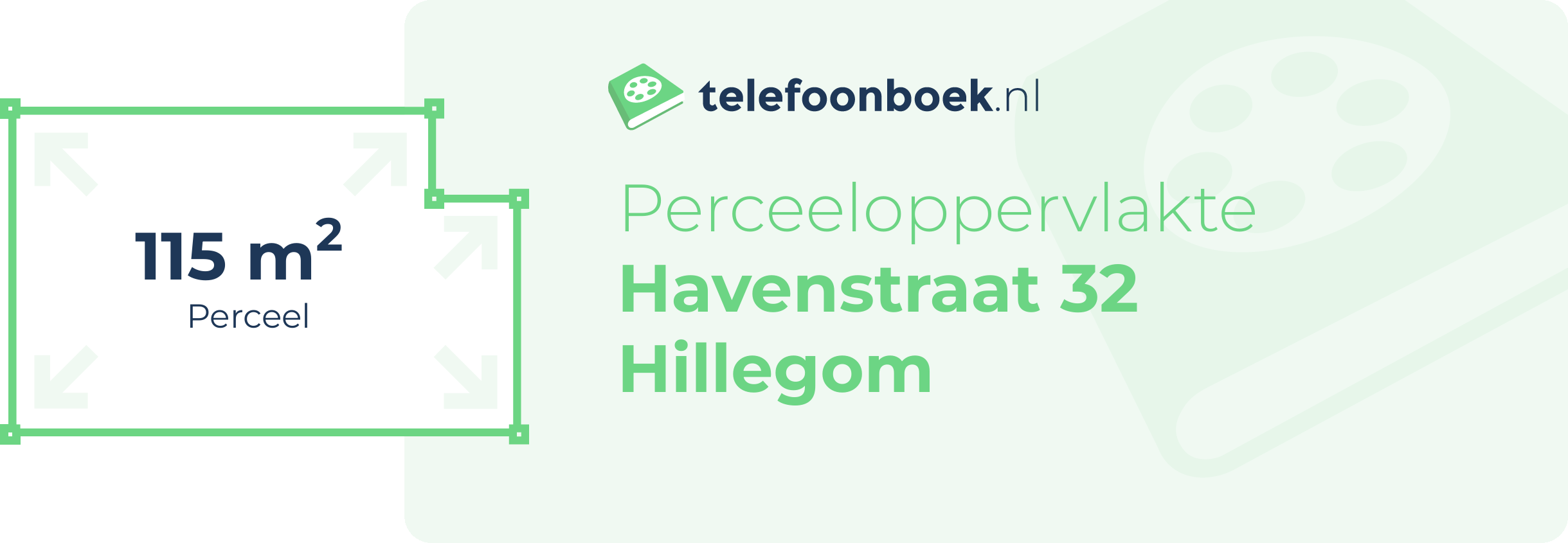 Perceeloppervlakte Havenstraat 32 Hillegom